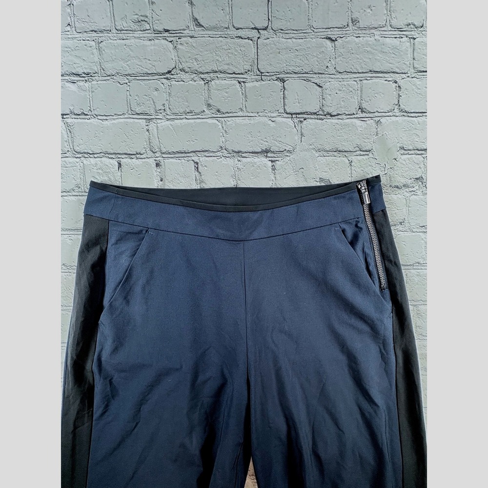 Athleta Gramercy Track Wide Leg Pants Women 6 Navy Good Travel - Picture 3 of 10